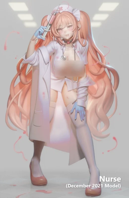 3D 艺术家 Ucupumar高质量模型,Anime Nurse动漫二次元角色模型工程合集带绑定