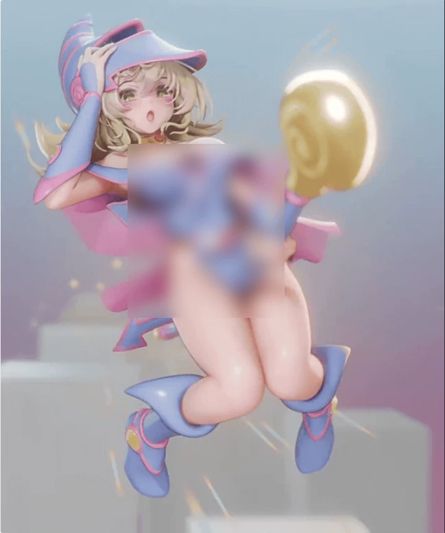 Blender黑魔导女孩角色3D模型工程文件 Dark Magician Girl