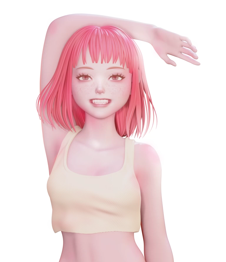 红发女孩blender工程文件