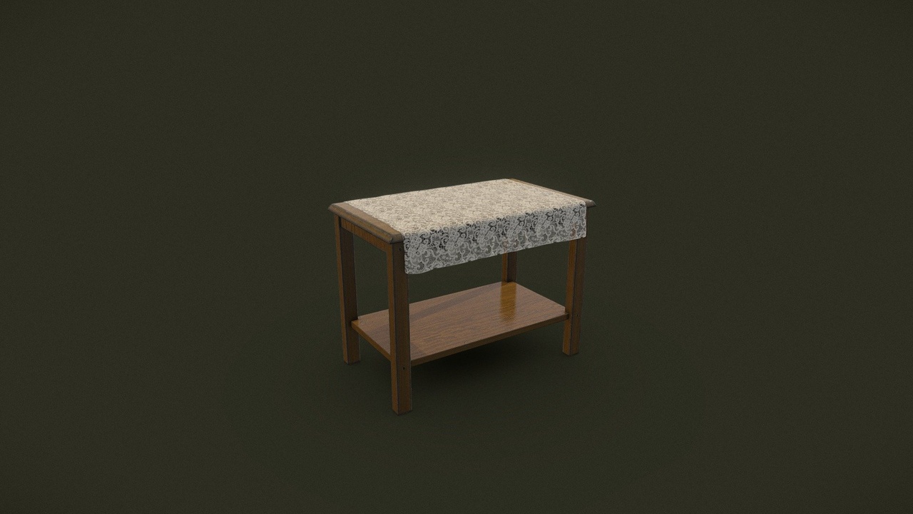 Contemporary Upholstered Side Table with Wooden Base【现代软垫边桌，带木基座】