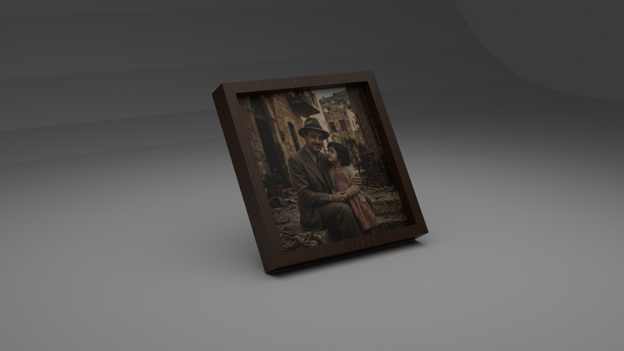 Classic Square Wooden Photo Frame – Low Poly & Game Ready【经典方形木质相框 – 低多边形 & 游戏就绪】