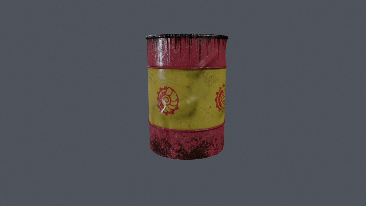 Industrial Oil Barrel – Game Ready PBR【工业油桶 – 游戏就绪 PBR】