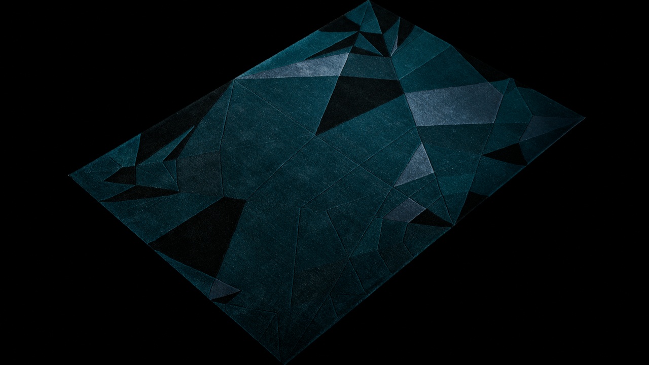 Geometric Patterned Teal Carpet【几何图案蓝绿色地毯】