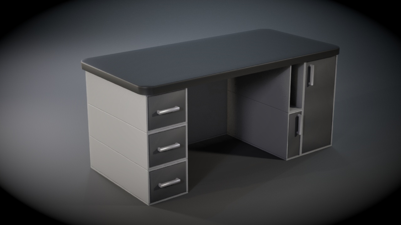 Medical Office Desk – AshenCut【医疗办公桌 – AshenCut】