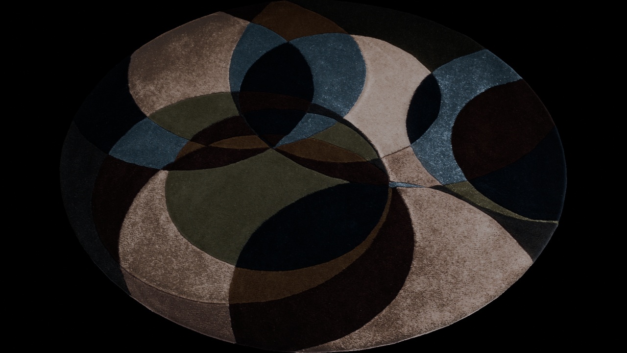 Circular Abstract Patterned Carpet【圆形抽象图案地毯】