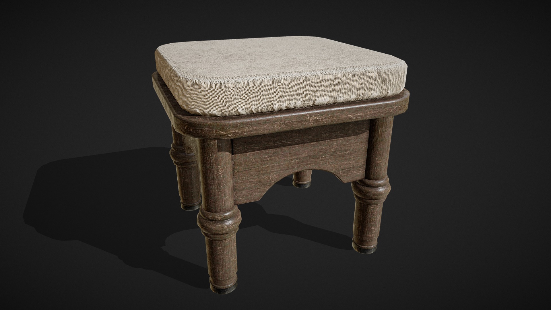 Antique Stool (PBR-GR)【古董凳子（PBR-GR）】