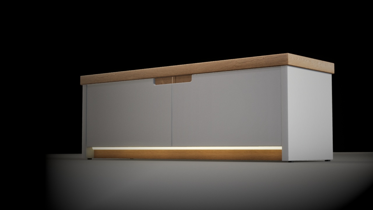 Minimalist Low Cabinet with LED【带LED灯的极简风格低柜】