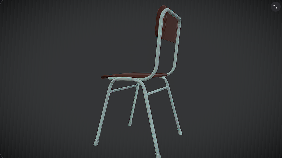 FangHua Vintage Wooden Chair Republic Of China Aged 3D model【方华复古木椅 中华民国老款 3D模型】