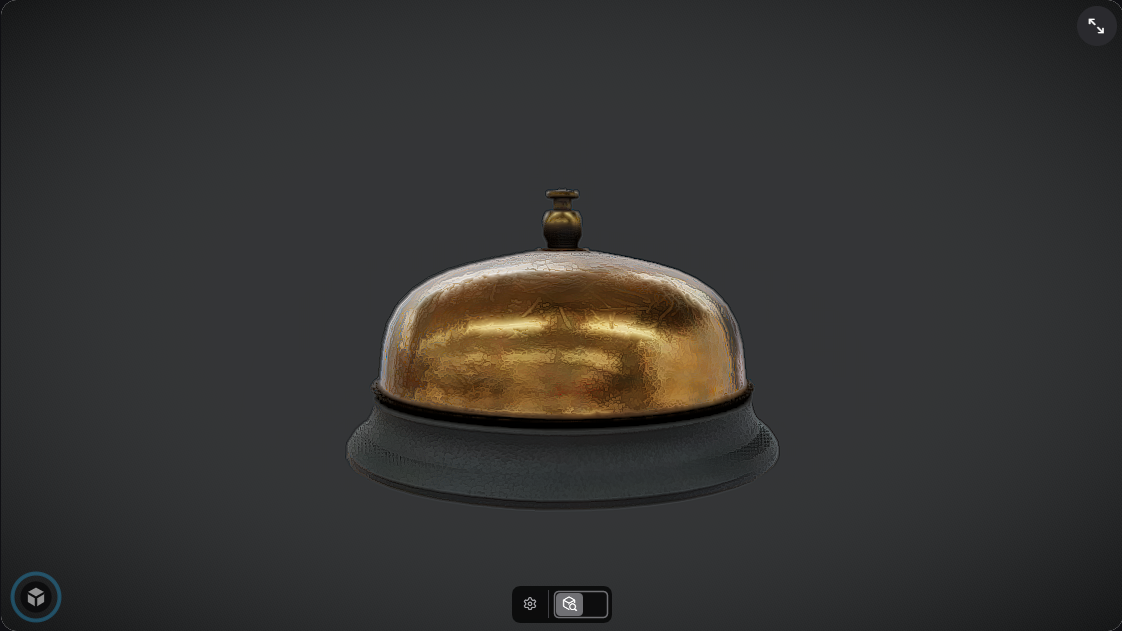 Desk Bell – Game-Ready 3D Model【办公桌铃 – 游戏准备 3D 模型】