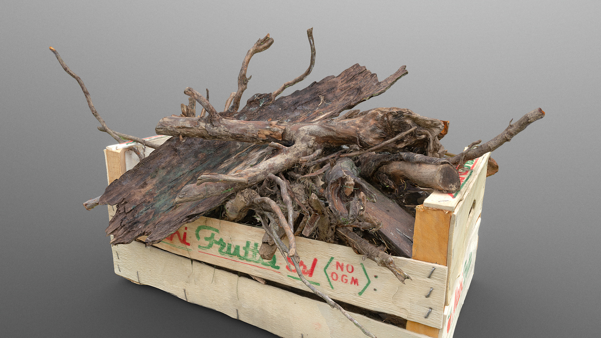 Firewood in crate【木 crate 火材】