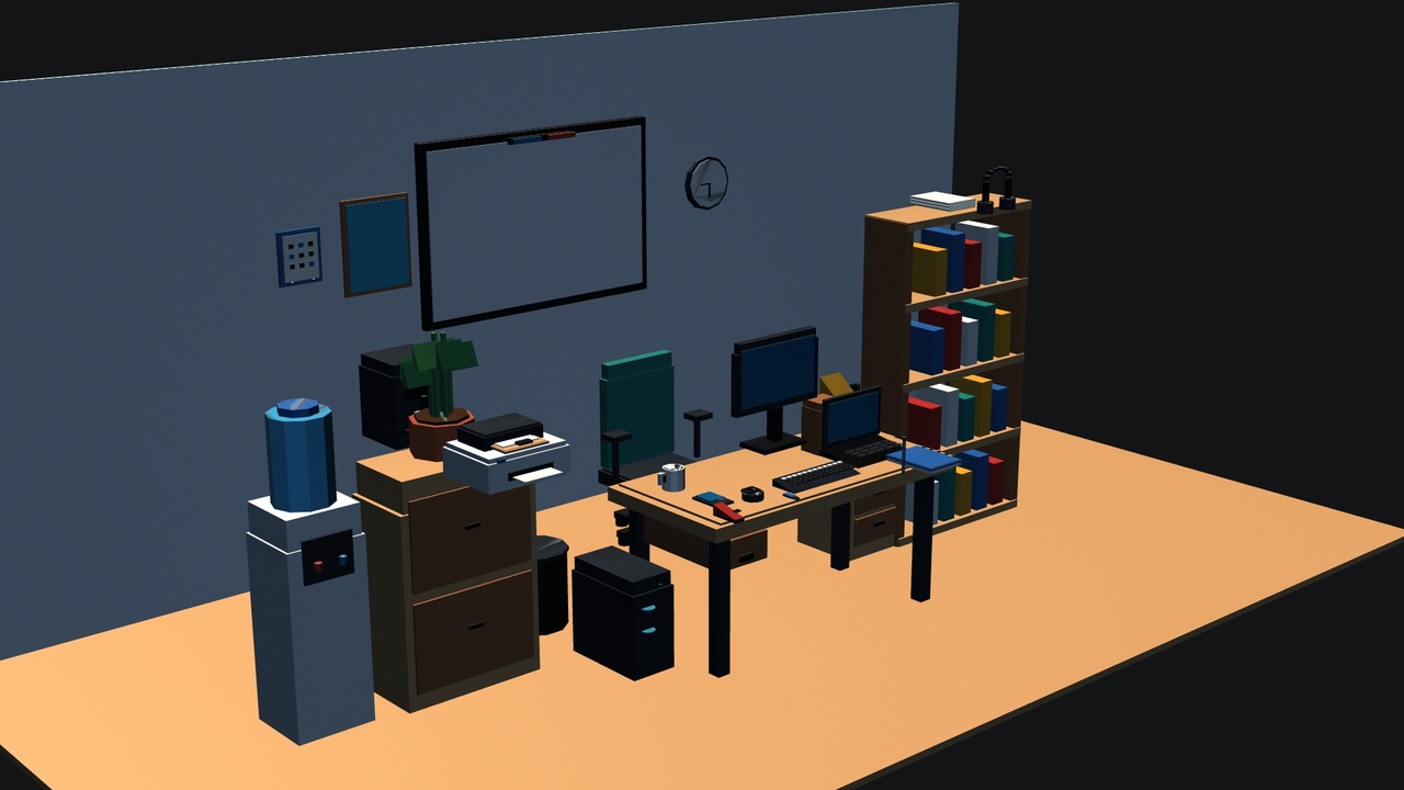 Low Poly Office Props Pack【低多边形办公道具包】