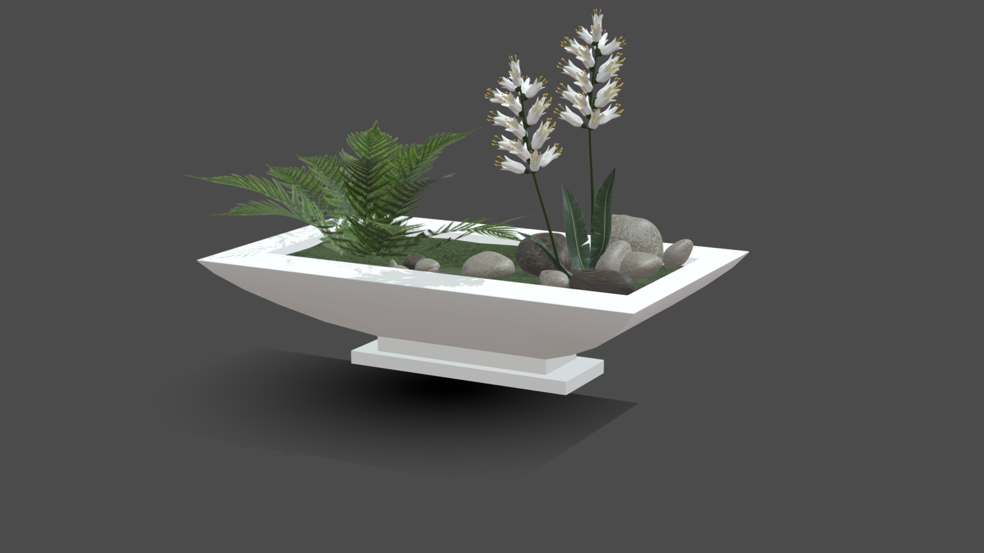 Minimalist White Floor Vase With Hyacinths【极简白色落地花瓶配风信子】