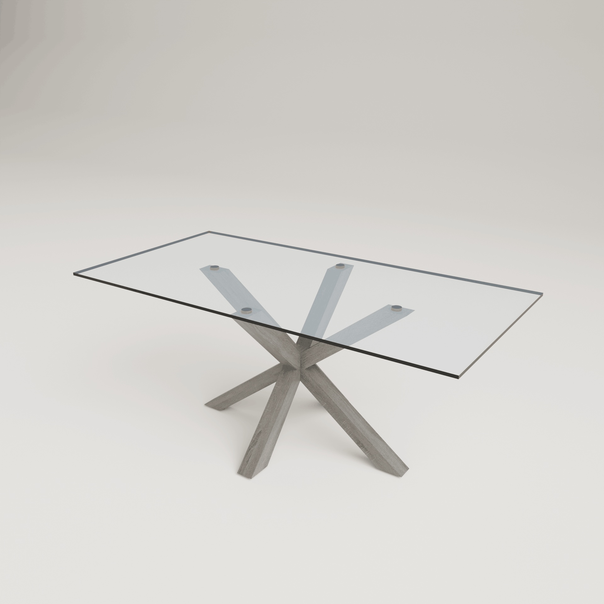 Glass Dining Table Grey【灰色玻璃餐桌】