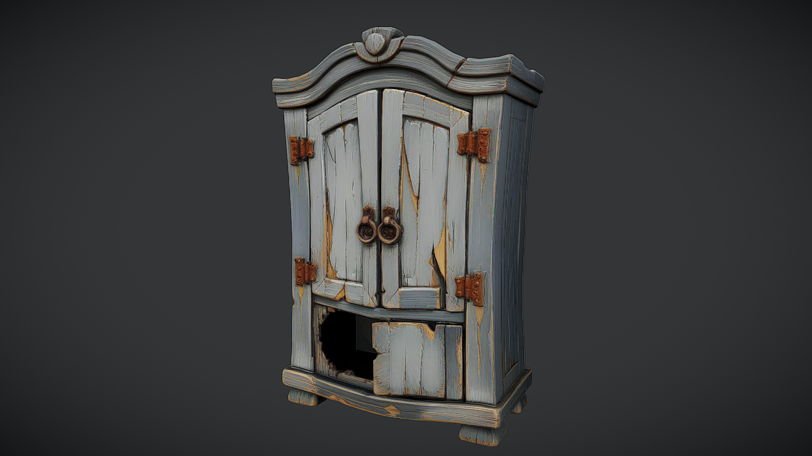 Distressed Attic Armoire【复古阁楼衣柜】