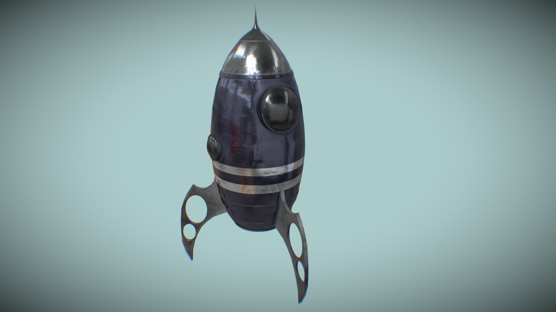 Children's Toy Rocket (Metallic)【儿童玩具火箭（金属）】