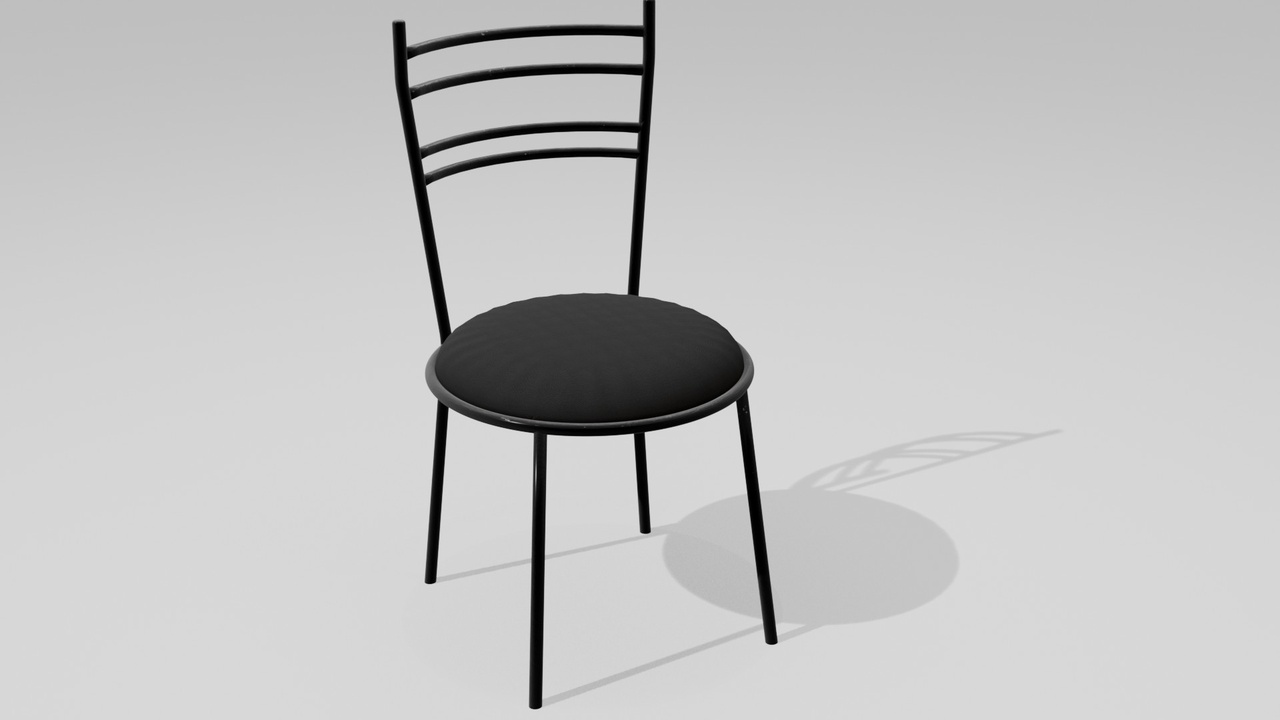 Modern Metal Dining Chair – Lightweight & Game-Ready Furniture Asset PBR Texture【现代金属餐椅 – 轻便且游戏适用的家具资产PBR纹理】