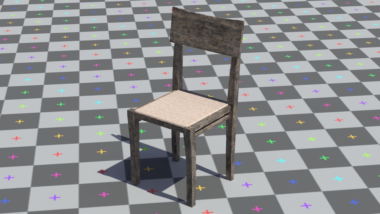 Rustic Wooden Bench – Game Ready Low Poly Furniture Asset【乡村木质长椅 – 游戏现成低多边形家具资源】