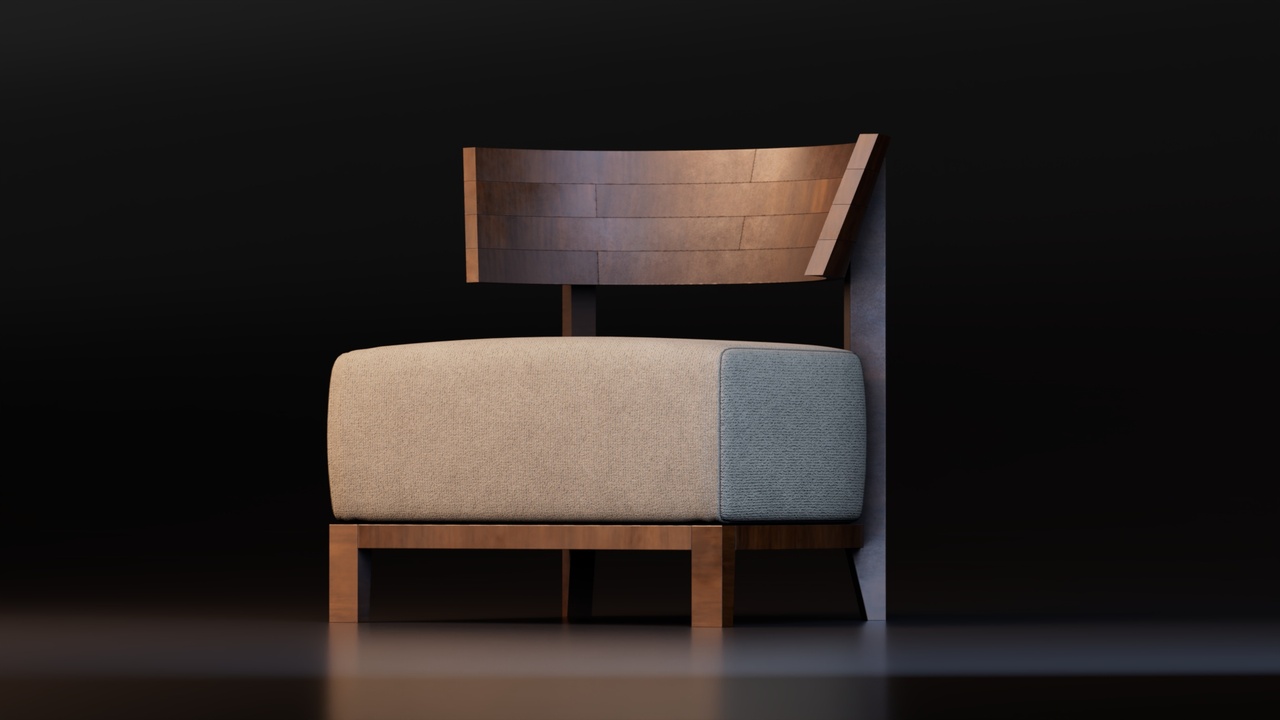 Modern Upholstered Lounge Chair【现代软垫休闲椅】