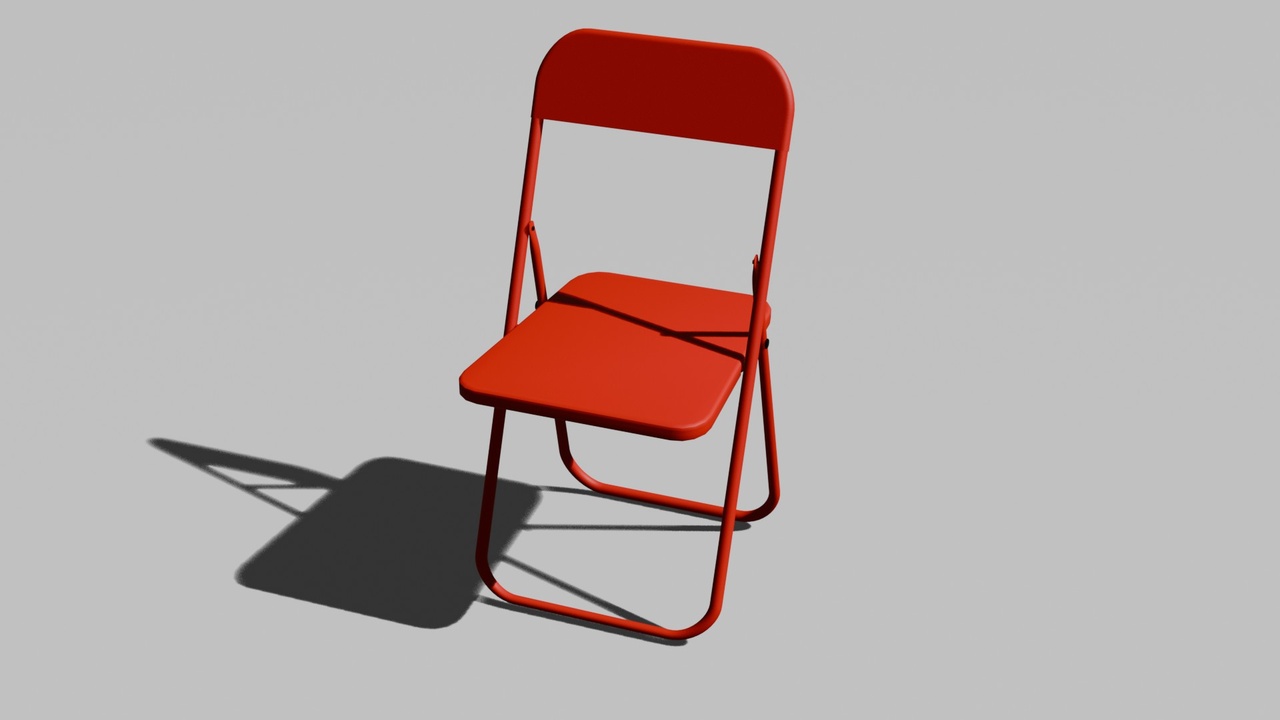 Realistic Folding Chair Prop – Optimized Topology – PBR Textures – Seating Asset【逼真折叠椅道具 – 优化拓扑结构 – PBR纹理 – 座椅资源】