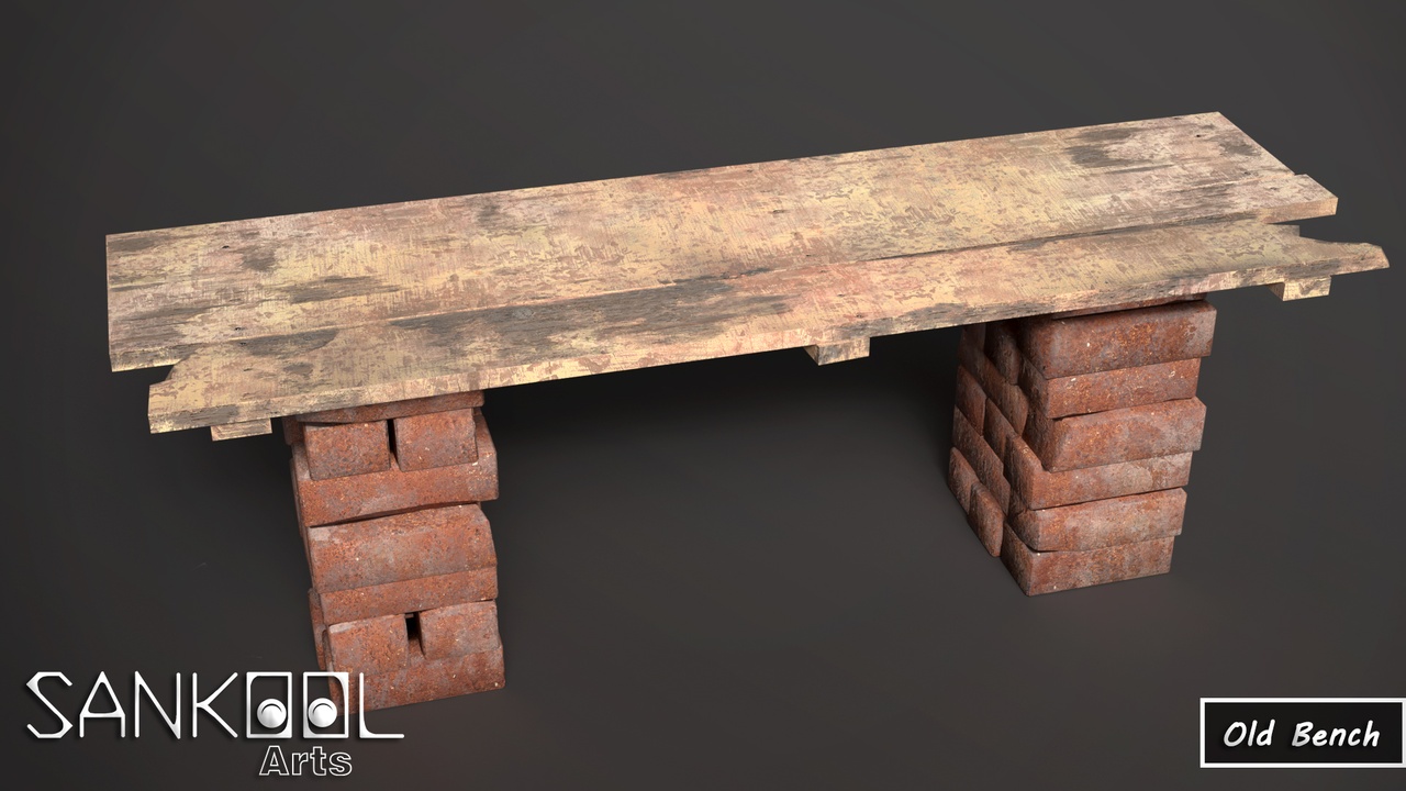 Old Bench (Include GLTF）【旧长椅（包含GLTF格式文件）】