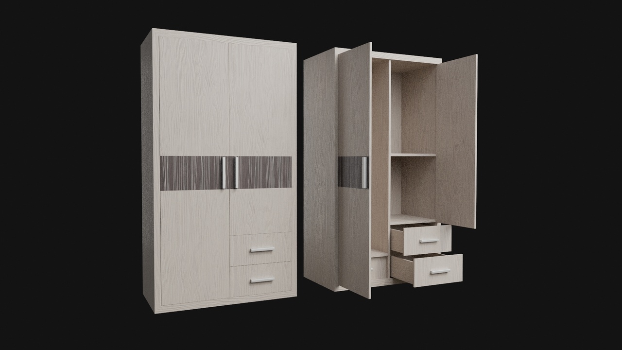 Modern Closet – Wardrobe – Dresser Cabinet【现代衣橱 – 衣柜 – 梳妆台】