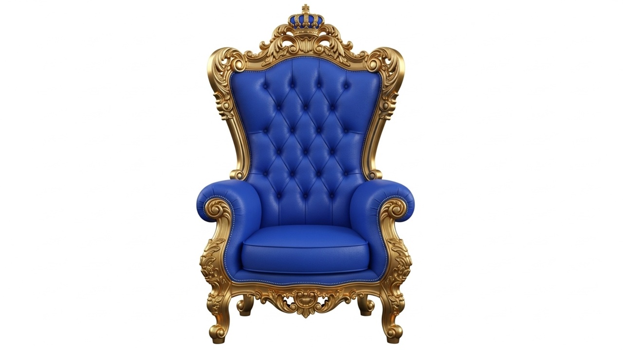 Ornate Royal Armchair – Baroque Furniture Model【华丽皇家扶手椅 – 巴洛克风格家具模型】