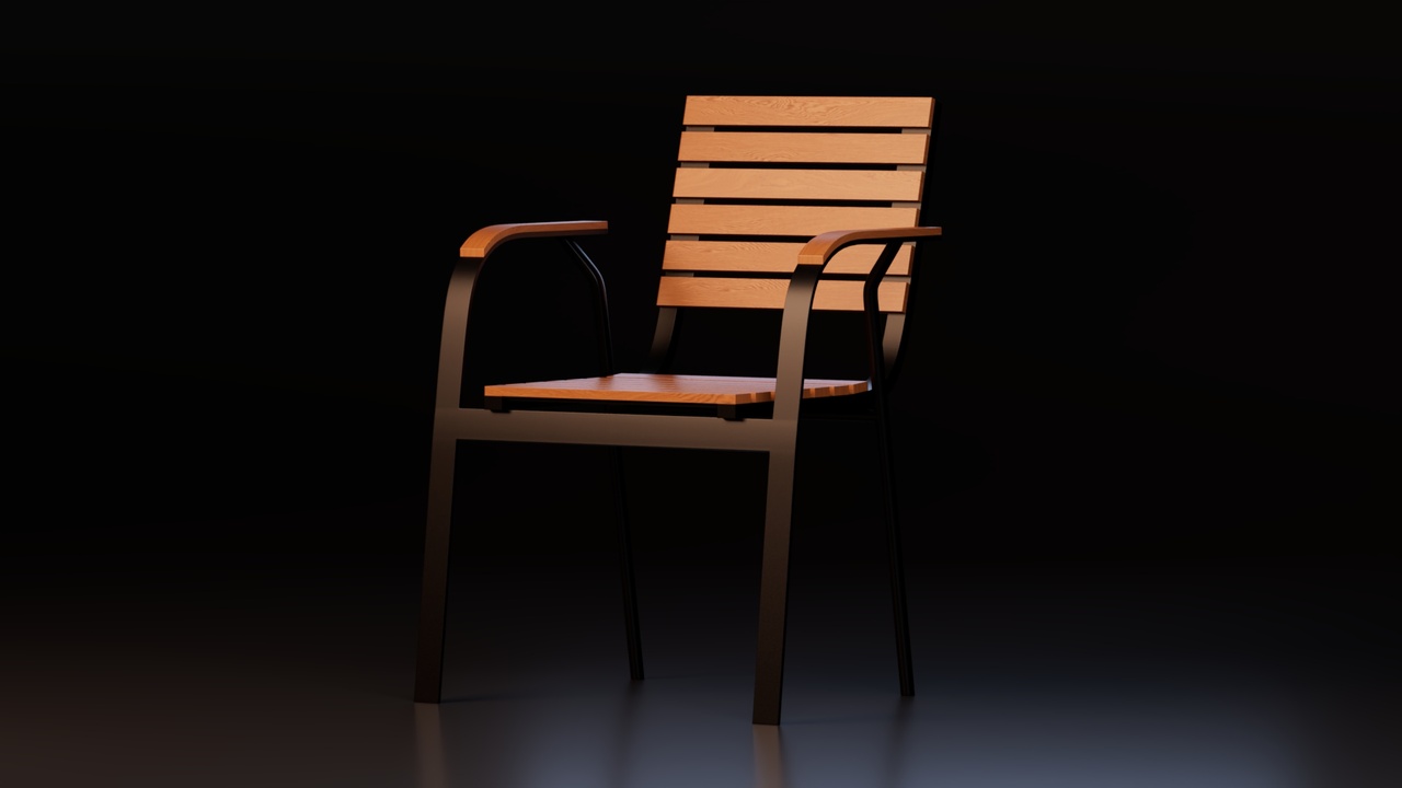Modern Outdoor Wooden Armchair【现代户外木质扶手椅】
