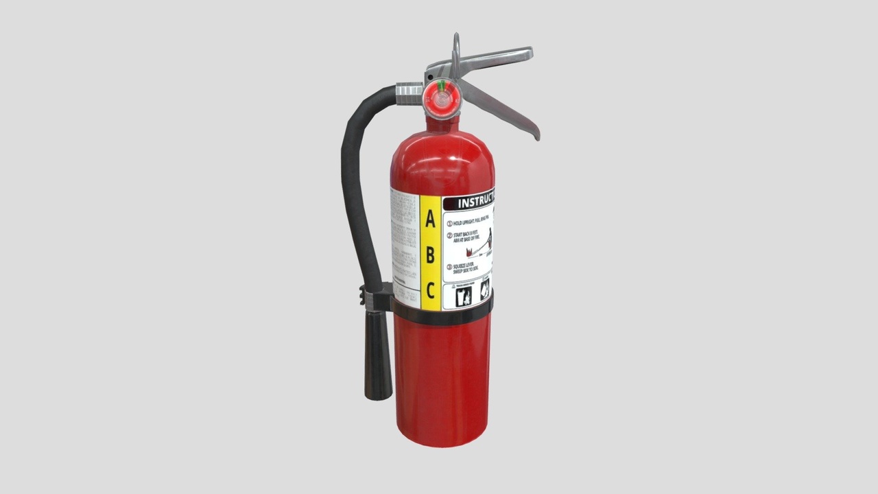 POWDER FIRE EXTINGUISHER LOW POLY【低聚物干粉灭火器】